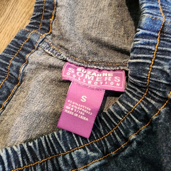 VTG Suzanne Somers Collection Denim Jean Jacket and Pant Embroidered Size L /S - Picture 15 of 16